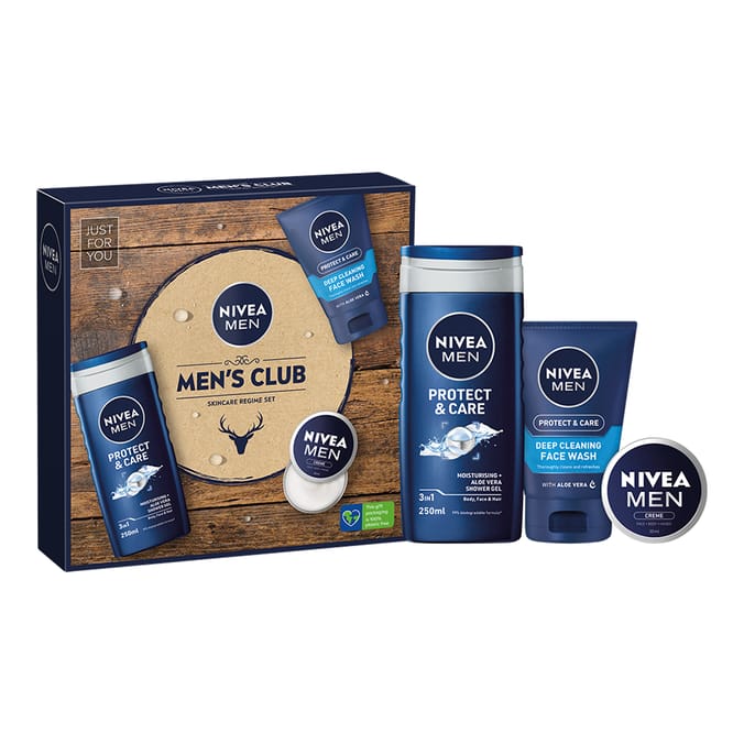 Nivea Men Men's Club Skincare Regime Set, gift gifts set sets men man