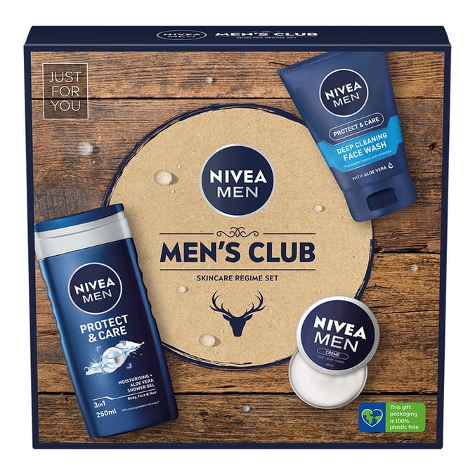 Nivea Men Men's Club Skincare Regime Set, gift gifts set sets men man