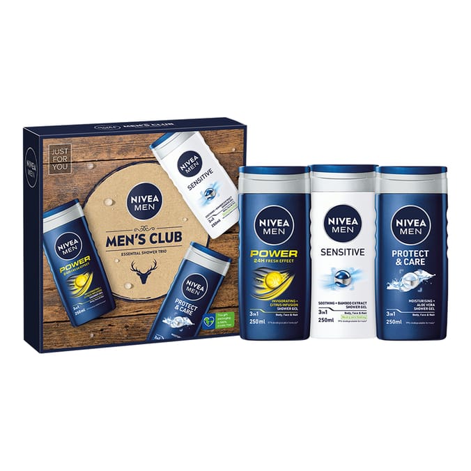 Nivea Men: Men's Club Essential Shower Trio Gift Set