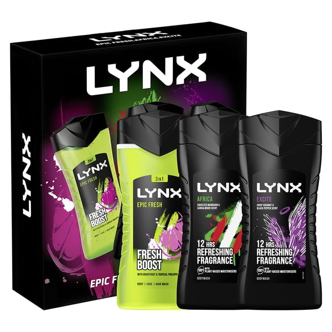 Lynx Body Wash Favourites Trio Gift Set Home Bargains