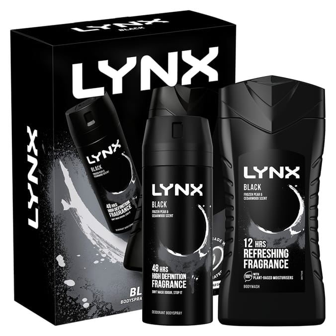 Lynx Black Duo Gift Set, gift, present, wash, set, deodorant