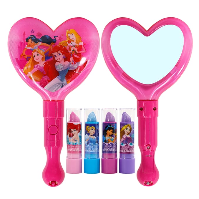 Disney Princess Lip Balm Set & LightUp Mirror, 02208, 719565367458