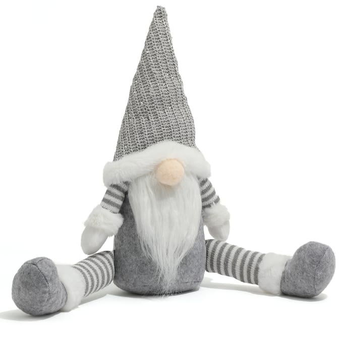 Festive Feeling Sitting Gonk Grey, christmas, xmas, door, keep, stop