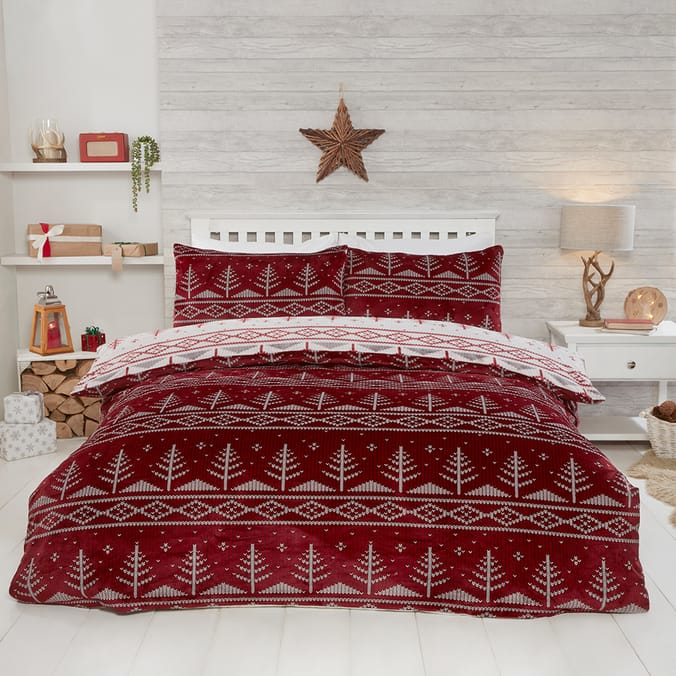 Christmas fleece duvet discount covers