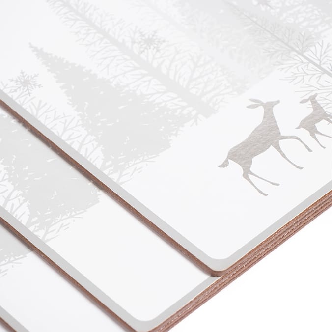 Home Collections Set of 4 Placemats & Coasters Snowflake & Deer
