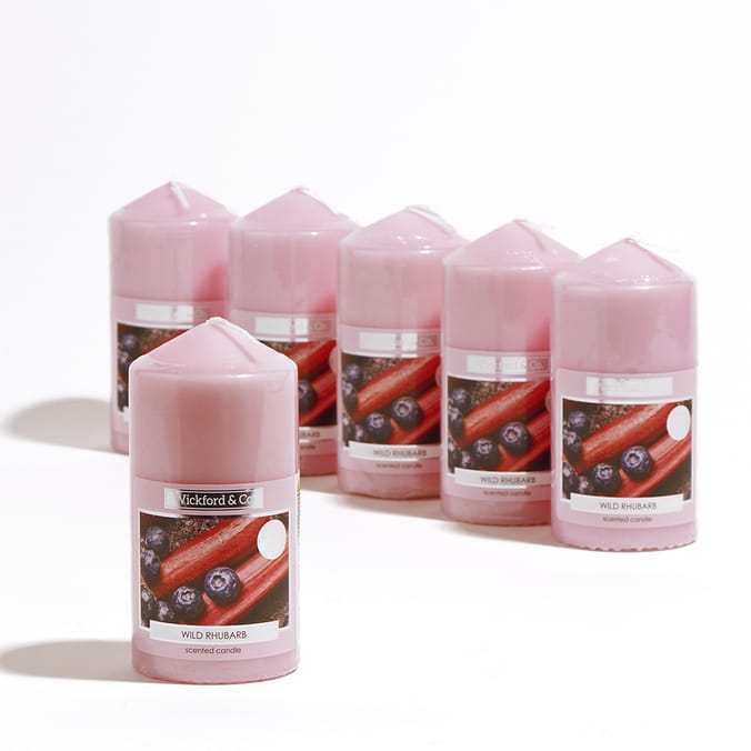 Wickford & Co. Scented Small Pillar Candle Wild Rhubarb (Case of 6