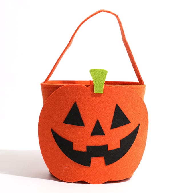 HallowScream Felt Bucket Pumpkin Home Bargains