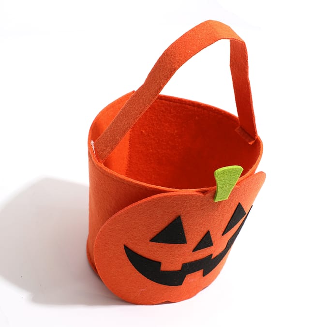 HallowScream Felt Bucket Pumpkin Home Bargains