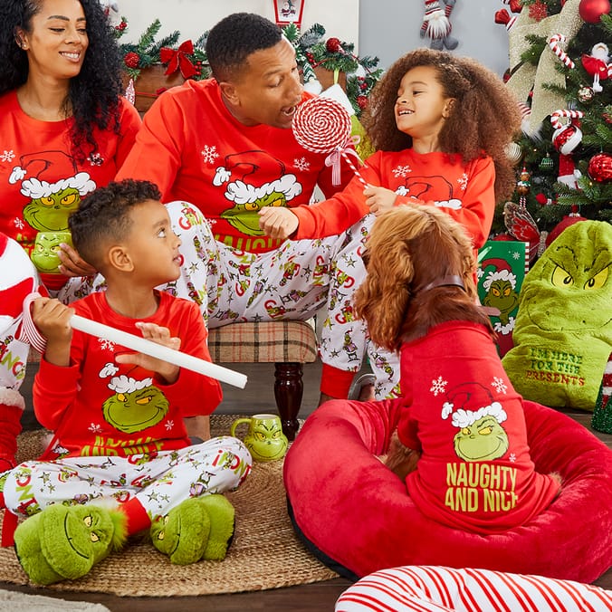 Family christmas best sale pyjamas home bargains