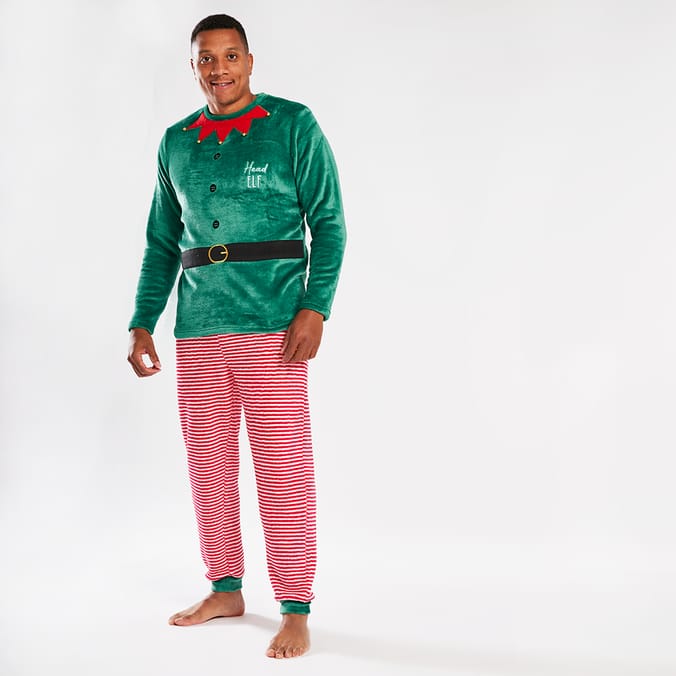 Elf mens men him for him christmas xmas pyjama pyjama set