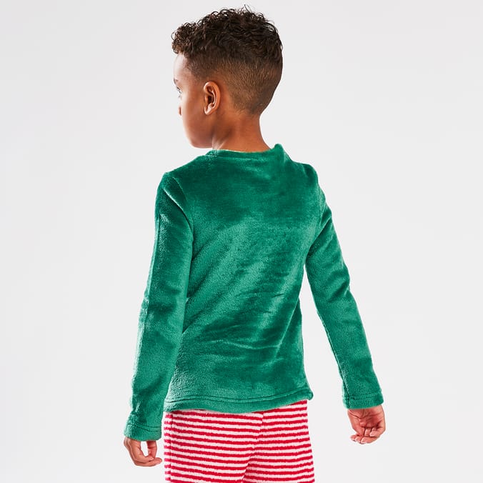 Elf Fleece Long Sleeve Crewneck Pajama Set 