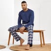 Jeff&Co by Jeff Banks: Blue Check Pyjama Set - Men's