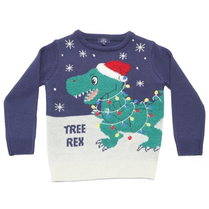 Boys dinosaur outlet christmas jumper