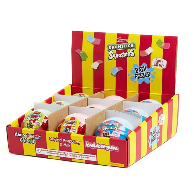 Swizzels Drumstick Squashies Assorted Bath Fizzers (9 x 180g), bomb