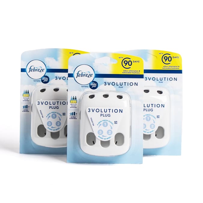 Febreze 3Volution Air Freshener PlugIn Diffuser (3 Pack), smell
