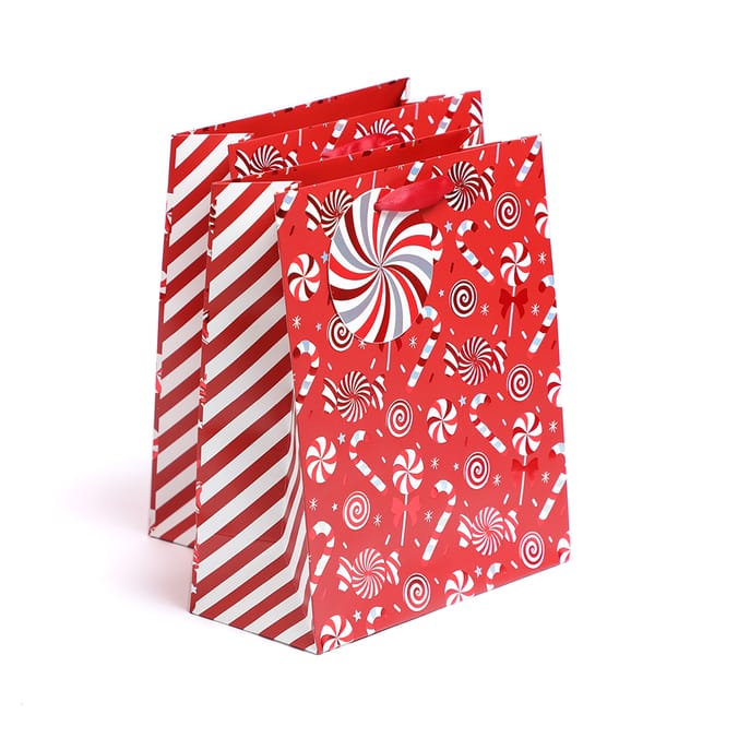 Festive Feeling: Christmas Gift Bags (8 Pack) Red, wrapping, bags ...