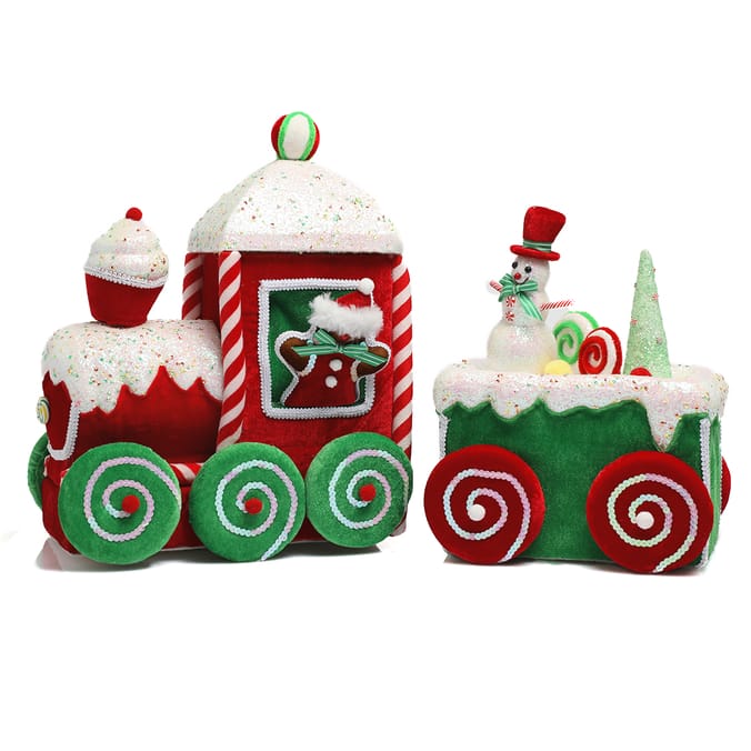 Festive Feeling Decorative Christmas Train, 90951, ornament dec decs