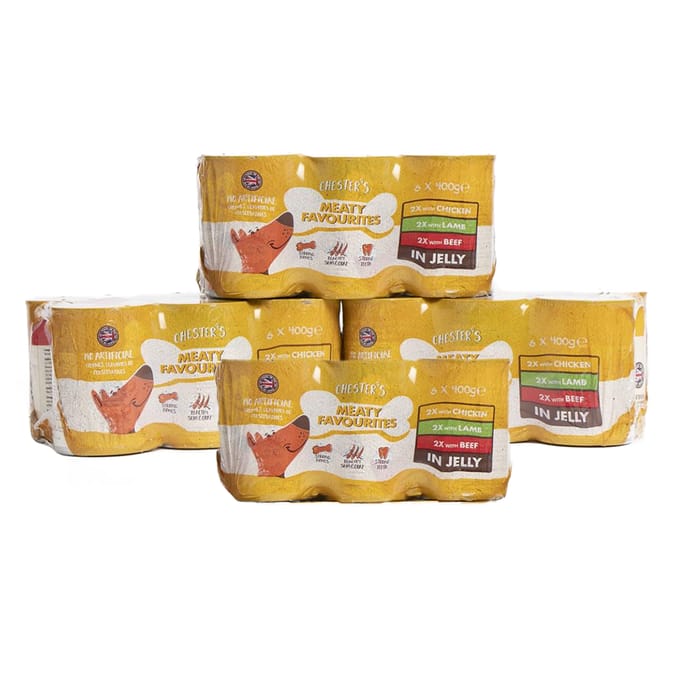 Chester's Meaty Favourites in Jelly Multipack (Case of 4 x 6 Cans), Dog