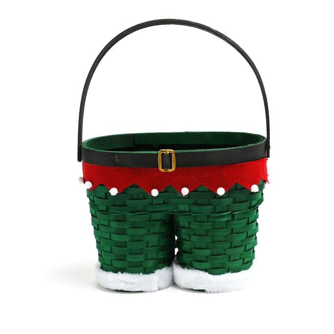 Festive Feeling: Novelty Wine Basket - Elf