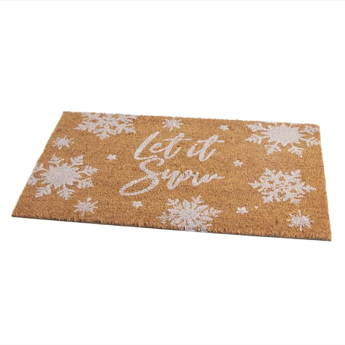 Home Collections PVC Coir Door Mat Let It Snow, mat, mats, door
