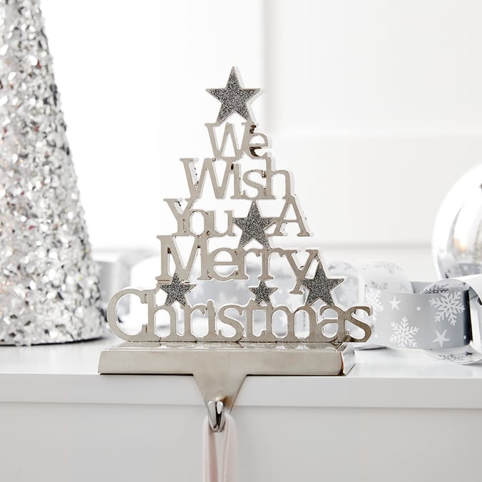 Festive Feeling Stocking Holder Word, xmas, christmas, hook, weight