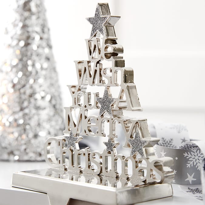 Festive Feeling Stocking Holder Word, xmas, christmas, hook, weight