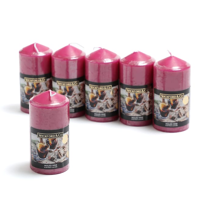 Wickford & Co. Scented Small Pillar Candle Mulled Wine (Case of 6