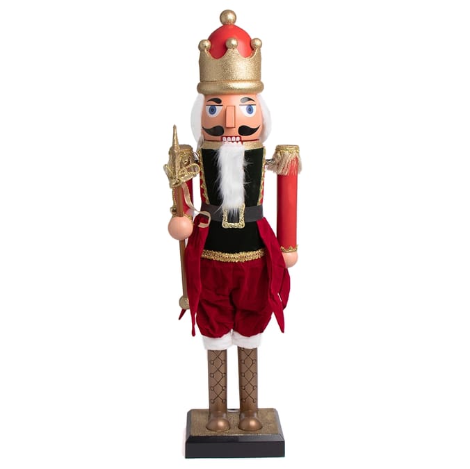 Festive Feeling 1m Singing Nutcracker with Moving Arms & Mouth: Red ...