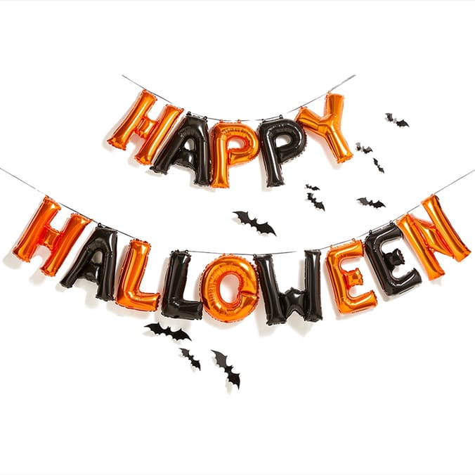 Haunted House Happy Halloween Foil Balloon, halloween, spooky, trick