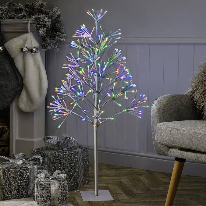 Home bargains deals white led tree