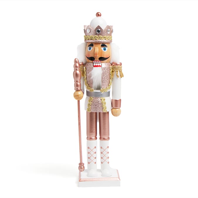 Festive Feeling: 15" Glitter Nutcracker - Pink