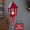 Festive Feeling: LED Warm White Metal Lamp Post