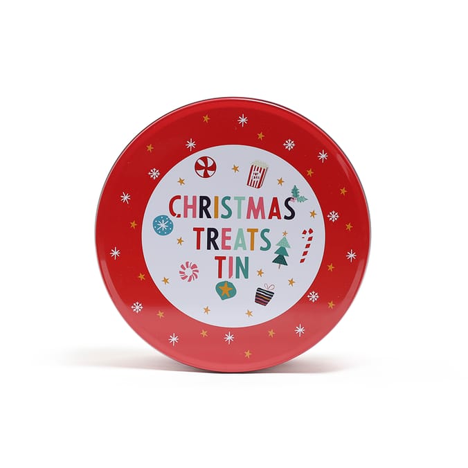 Jane Asher Christmas Round Tin Christmas Treats Tin, Jane Asher, tin, biscuit tin, round tin
