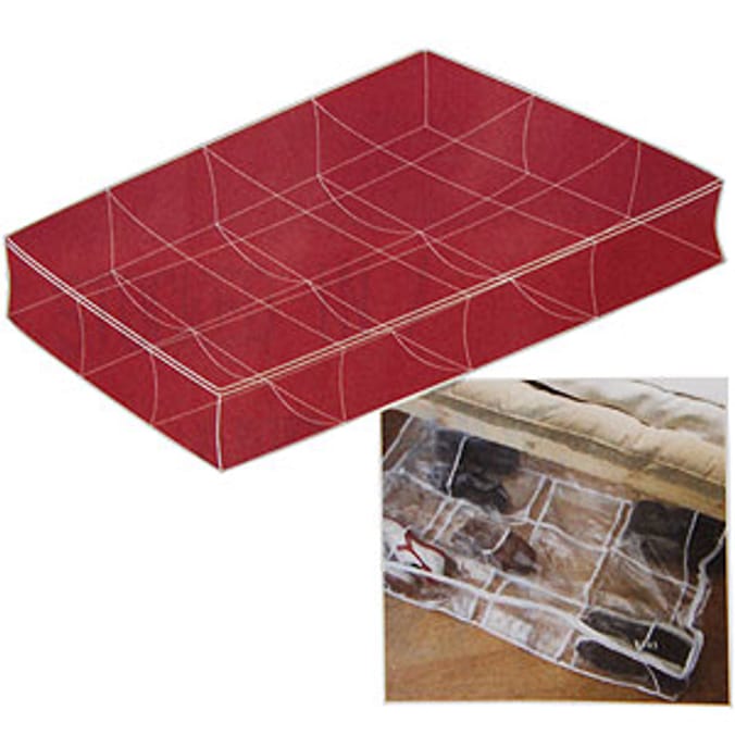 Clear Shoe Underbed Storage Bags Twin Pack Home Bargains