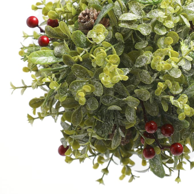 Home Collections Frosted Holly Ball, holly ball, frosted, decor, decoration, indoor, home
