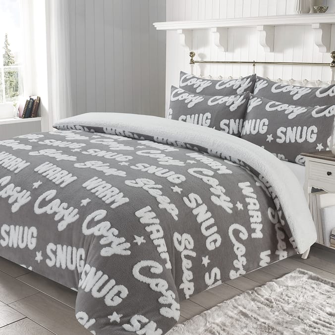 Super king size fleece duvet set hot sale