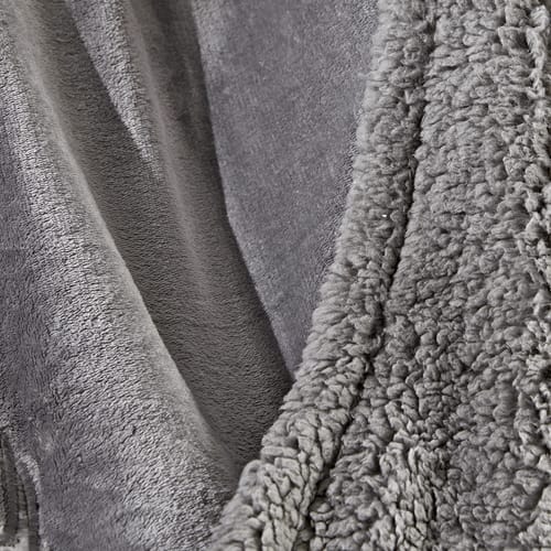 Home Collections Stag Head Sherpa Throw Grey Throw Stag Grey   85956