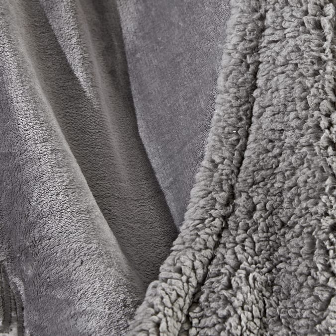 Home Collections Stag Head Sherpa Throw Grey, throw, stag, grey