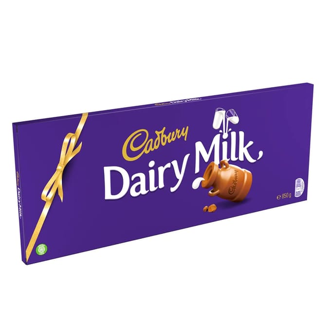 Cadbury Dairy Milk Chocolate Bar 850g, milk, chocolate, cadburys