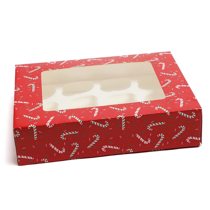 Christmas Cupcake Boxes (24 x Large Boxes) Home Bargains