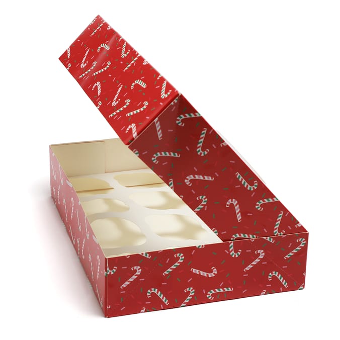 Christmas Cupcake Boxes (24 x Large Boxes) Home Bargains
