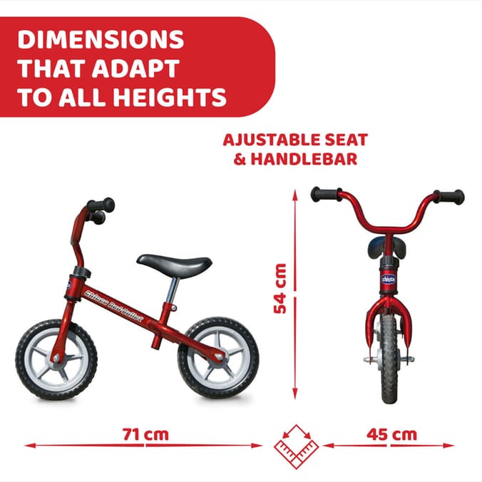 Chicco Balance Bike Red Bullet 03098 8003670737827 bicycle