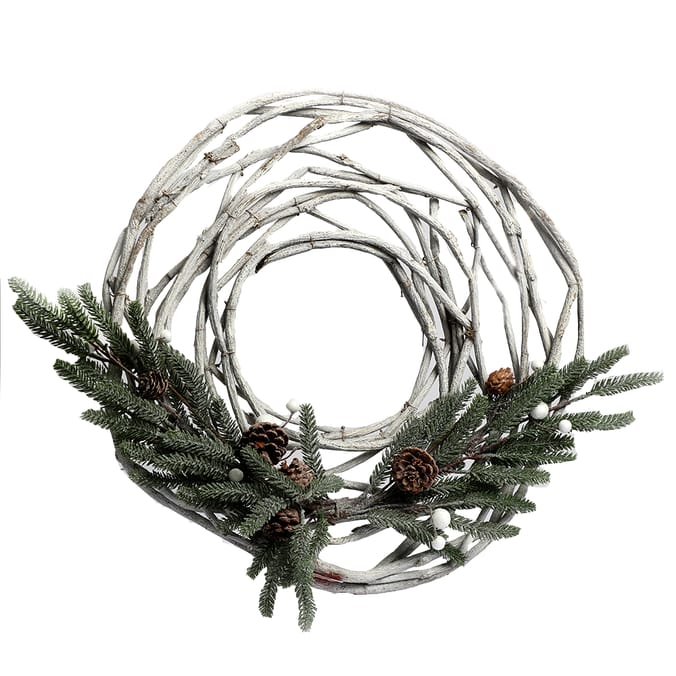 Home Collections Wooden Pine Cone Wreath, pine cone, wreath, decoration, home, house, Xmas
