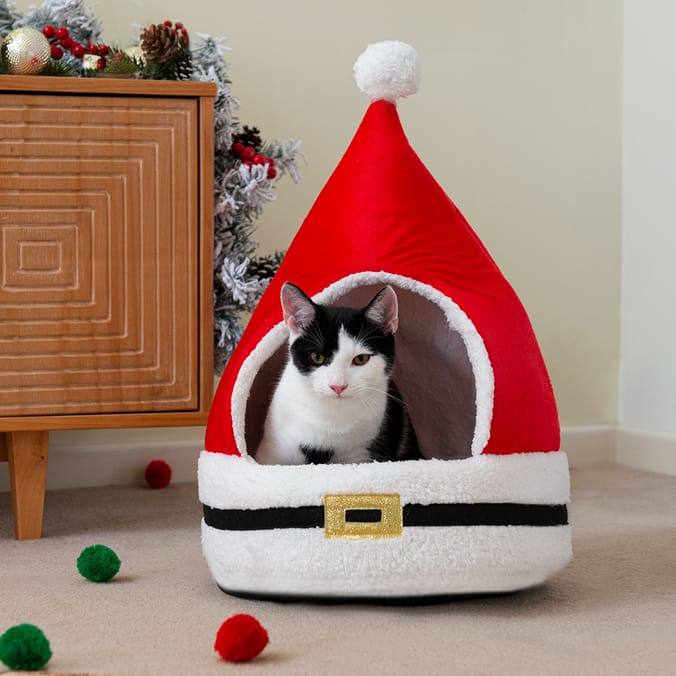 Santa hat cat house new arrivals