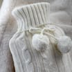 Warm At Heart: Knitted Hot Water Bottle - Cream