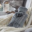 Warm At Heart: Knitted Hot Water Bottle - Grey