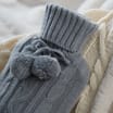 Warm At Heart: Knitted Hot Water Bottle - Grey