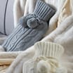 Warm At Heart: Knitted Hot Water Bottle - Grey