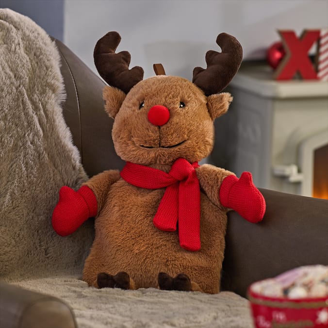 Reindeer Hot Water Bottle, water, bottle, waterbottle, heat, xmas