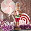 Festive Feeling: 15" Wooden Traditional Nutcracker - Pink Candy